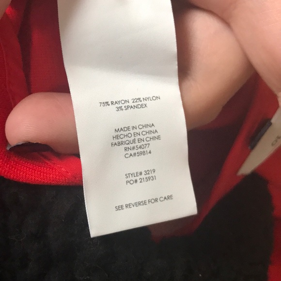 CAbi Red A Line Skirt Faux Pockets - Picture 6 of 6